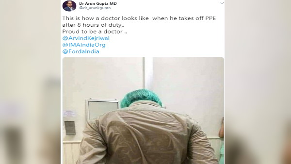 पसीने से लथपथ डॉक्टर की तस्वीर हुई वायरल