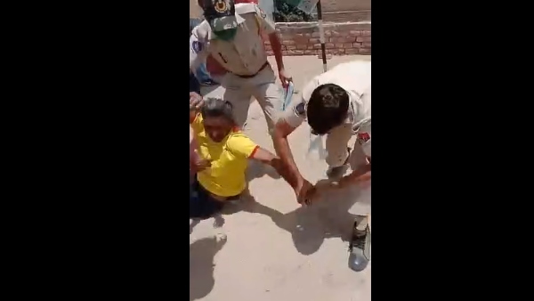 चालान काटने पर शुरू हुई कहासुनी