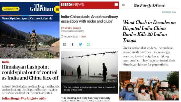 टकराव पर ये बोल रही है विदेशी मीडिया