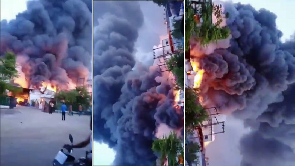 solvent plant caught fire at Waghodia Jayshree Agro Industries