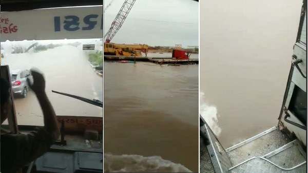 बाढ़ से ट्रैफिक व्यवस्था ठप बाढ़ से ट्रैफिक व्यवस्था ठप