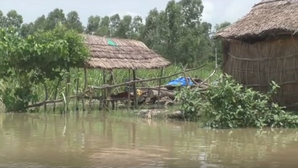 Flood in Saryu river at barabanki
