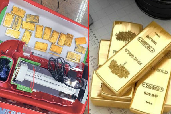 2 फ्लाइट में 14 लोगों से मिला सोना 2 फ्लाइट में 14 लोगों से मिला सोना