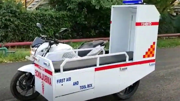 इस बाइक का मोबाइल एंबुलेंस में किया गया इस्तेमाल