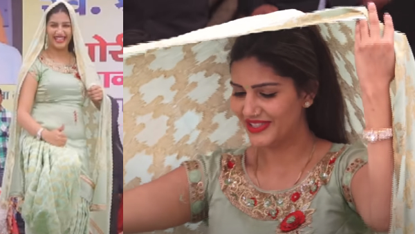 'घूंघट की ओट में' पर सपना चौधरी खूबसूरत डांस