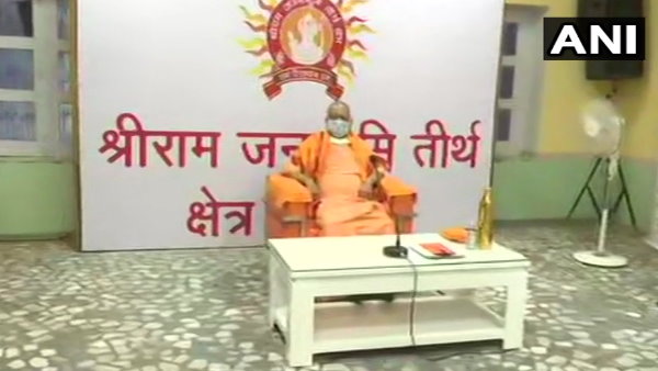 UP CM Yogi Adityanath offers prayers to Lord Ram at Ram Janmabhoomi site in Ayodhya