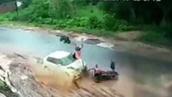 4 फीट हवा में उछला युवक