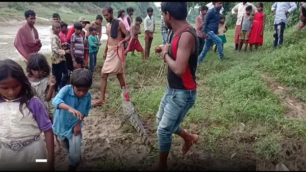 लोग अक्सर पार करते हैं नदी