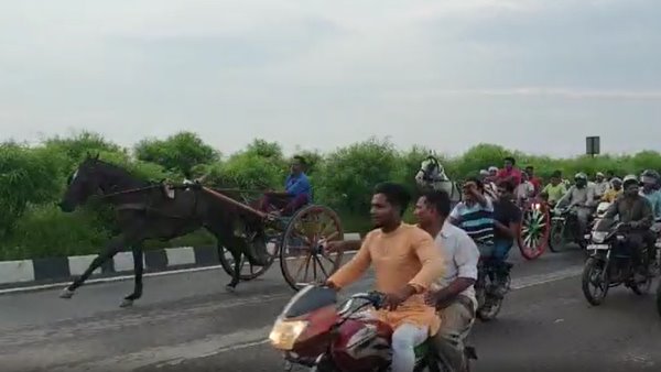 tanga race on national highway 91 in greater noida video viral tanga race on national highway 91 in greater noida video viral