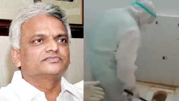 टॉयलेट सीट साफ करते नजर आए स्वास्थ्य मंत्री 