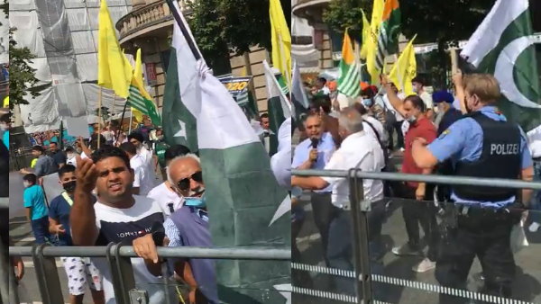 उपद्रवियों के सामने लहराया तिरंगा