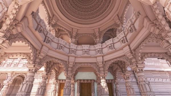 मंदिर लगभग 221 पिलर पर खड़ा होगा