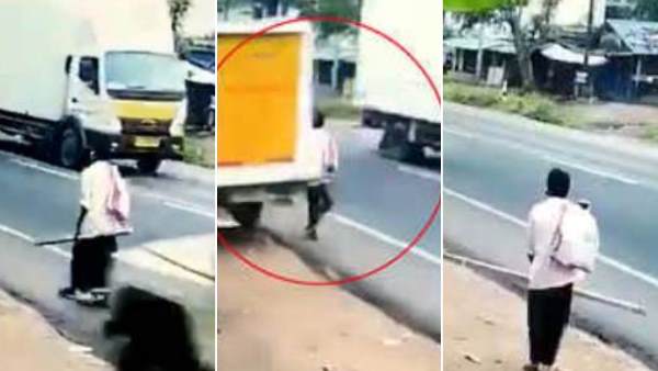 तेज रफ्तार में गुजरता है वाहन