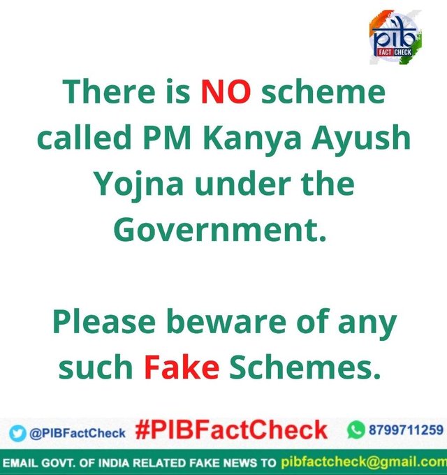 Fact Check government is providing 2000 to girl child under PM Kanya Ayush Yojana fake news