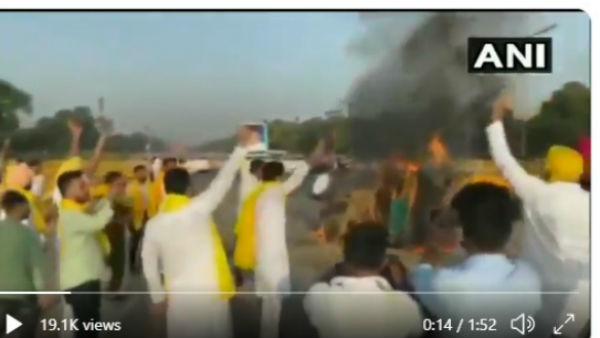 इंडिया गेट के पास कांग्रेस कार्यकर्ताओं ने ट्रैक्टर फूंका इंडिया गेट के पास कांग्रेस कार्यकर्ताओं ने ट्रैक्टर फूंका