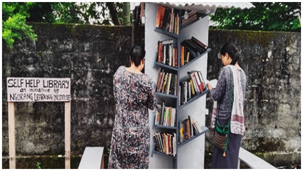 नेंगुरंग मीणा ने 20 हजार रुपये लगाकर बनाई रोड साइड लाइब्रेरी 
