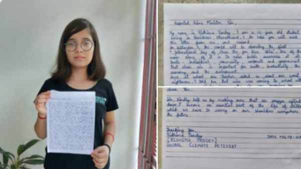 12 साल की रिद्धिमा पांडे ने लिखा PM मोदी को ओपन लेटर 