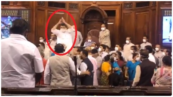 संजय सिंह को सदन के मार्शल उठाकर ले जाने लगे बाहर 