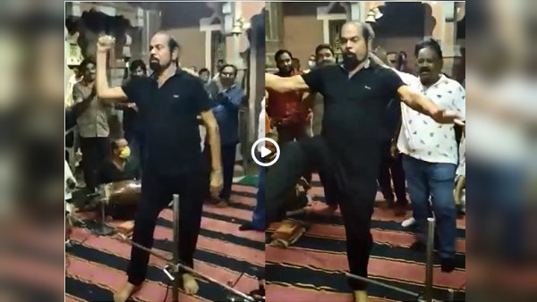 Watch Video: Vadodara BJP MLA Madhu Srivastava, who recovered from Covid, dances inside temple without mask Watch Video: Vadodara BJP MLA Madhu Srivastava, who recovered from Covid, dances inside temple without mask