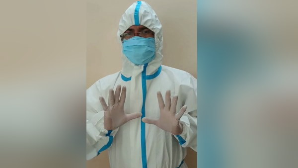 Watch Video: doctor garba with PPE Kit during covid-19