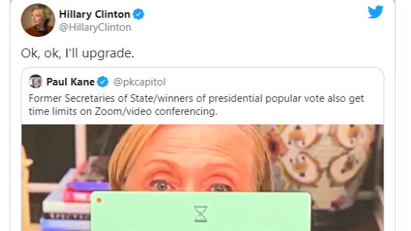 हिलेरी ने दिया ये मजेदार जवाब