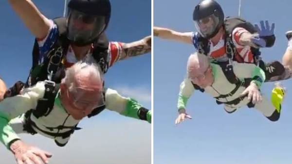 14,000 फीट की ऊंचाई से लगाई छलांग