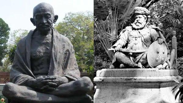 पहली बार दरभंगा महाराज ने बनवाई बापू की प्रतिमा पहली बार दरभंगा महाराज ने बनवाई बापू की प्रतिमा