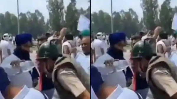 पुलिसकर्मियों को पानी पिलाते भी नजर आए