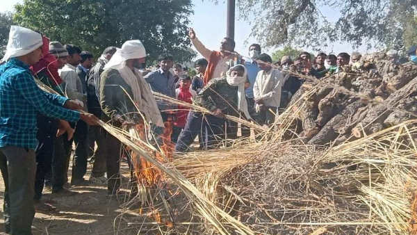 CRPF Jawan Vikas Dara funeral in Kishorpura Jhunjhunu Rajasthan