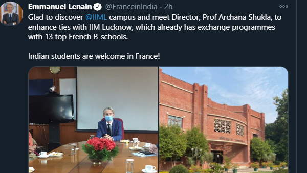 Ambassador of France visiting uttar pradesh met with CM Yogi