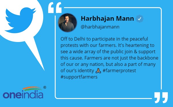 Off to Delhi to participate in the peaceful protests with our farmer: harbhajan mann