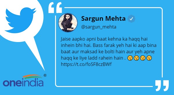 सरगुन ने लगाई कंगना की क्लास