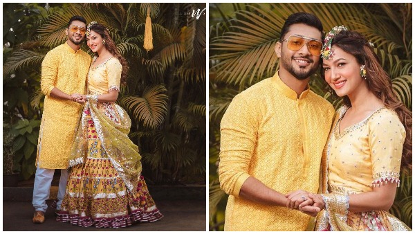 पीले रंग के ड्रेस में दिखें गौहर और जैद