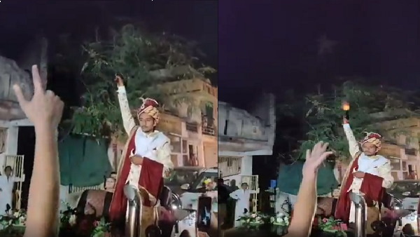 Video: Groom Fired in the air during procession evacuation At Odhav In Ahmedabad, caught
