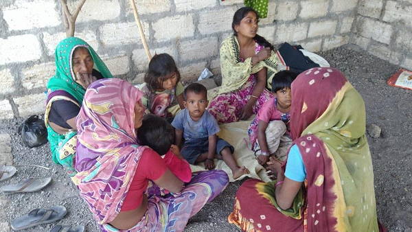 lions hunting a girl near the village in Gujarat, another girl saved her life by jumping in water tank