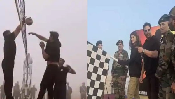 जवानों ने गर्मजोशी से किया स्वागत