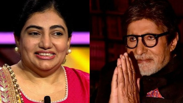 नेहा शाह अमिताभ बच्चन के साथ फ्लर्ट करती नजर आ रही हैं