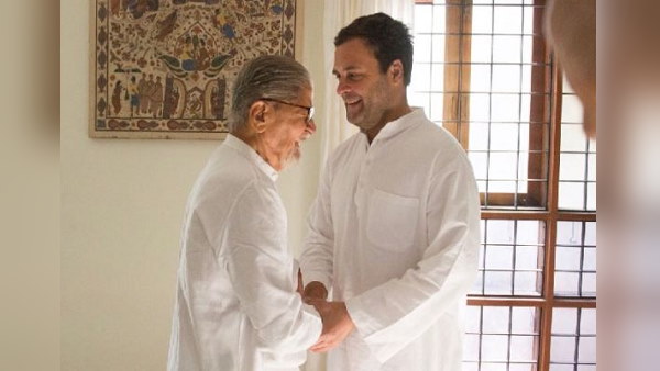 Rahul gandhi condoles on Madhav Singh Solanki, senior Congress leader and former Chief Minister of Gujarat