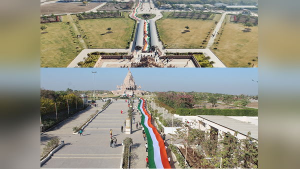 gujarats longest national flag Was Hoisted At Khodaldham Temple on 72th republic day gujarats longest national flag Was Hoisted At Khodaldham Temple on 72th republic day