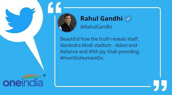 Rahul Gandhi taunts PM Modi after Sardar Patel Stadium name changed