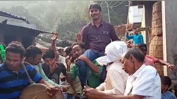 गांव वालों ने किया भोज का आयोजन