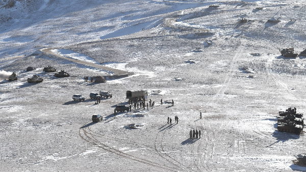 Pics of Indian and Chinese troops and tanks disengaging from Pangong lake area in Eastern Ladakh Pics of Indian and Chinese troops and tanks disengaging from Pangong lake area in Eastern Ladakh