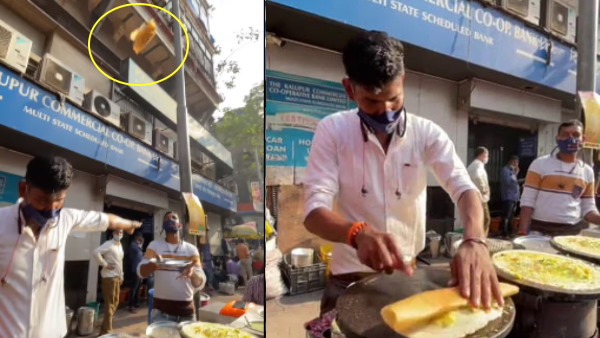 हवा में 10 फीट उछाला डोसा हवा में 10 फीट उछाला डोसा