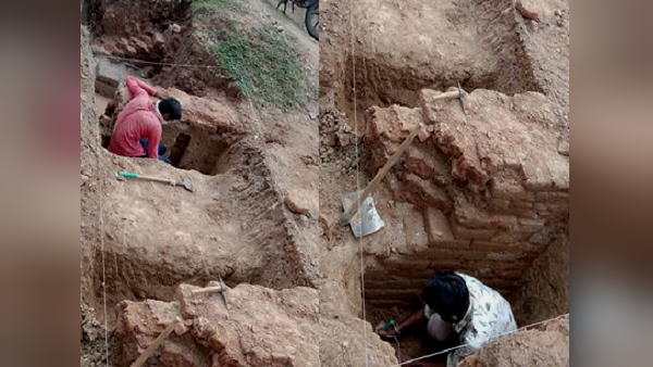 hundreds years old fort & wall found in excavation in vadnagar, this is the village of PM narendra Modi