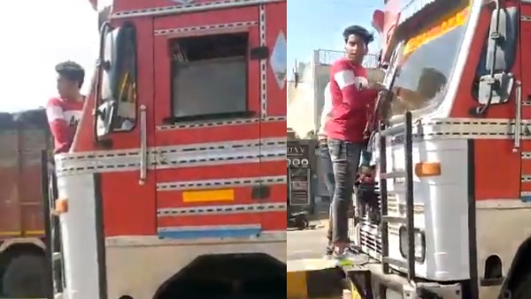 टक्कर मारकर फरार हो रहा था ट्रक चालक