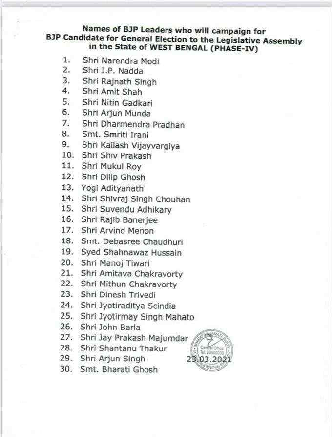 West Bengal election 2021: Jyotiraditya Scindia will also campaign for the fourth phase