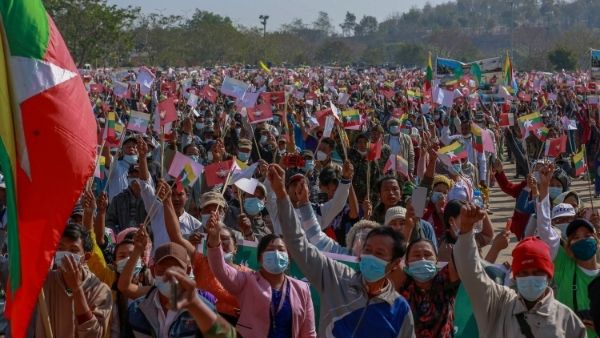 म्यांमार में मिजो समुदाय के लोग