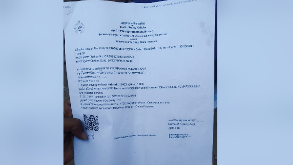 बिना हेटमेट ट्रक चलाने पर चालान बिना हेटमेट ट्रक चलाने पर चालान