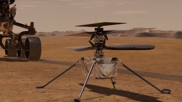 नासा का हेलीकॉप्टर उड़ने के लिए तैयार है नासा का हेलीकॉप्टर उड़ने के लिए तैयार है