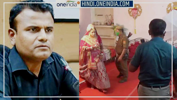  पुलिसकर्मी के कंधे पर हाथ की मारी